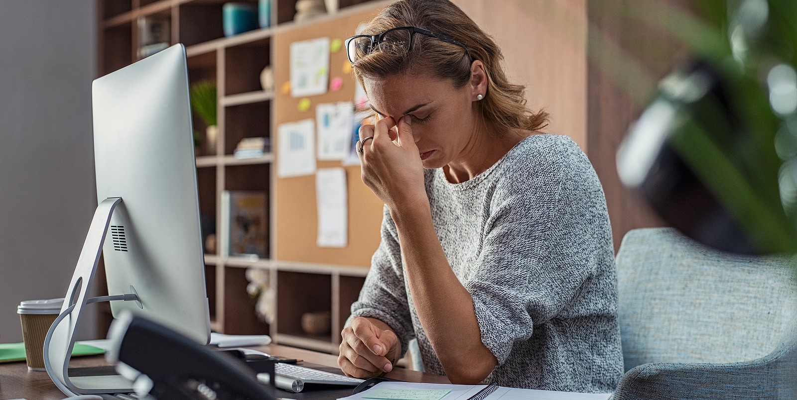 Bigstock Exhausted Businesswoman Having 2865112601